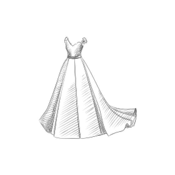 IBTD Process | bridal gown illustration